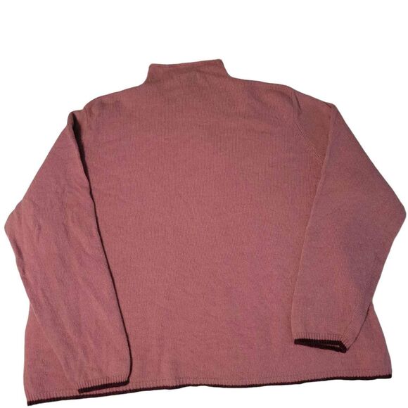Women's Size 26/28 Venezia 80% Lambswool Pink Plum Long Sleeve Sweater - Picture 4 of 4